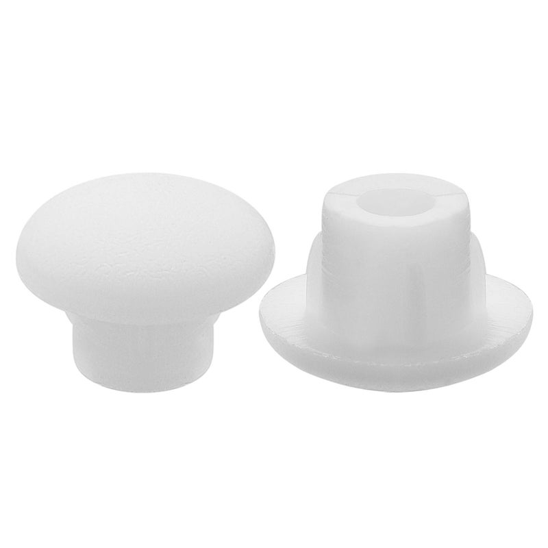 Bluecell Pack of 300pcs 5mm / 3/16" Plastic Hole Plug Button Top for Cabinet Cupboard Shelf (5mm, White) - Image 3